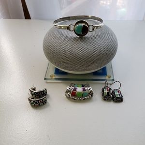 Stunning Sterling Silver Bracelet Set